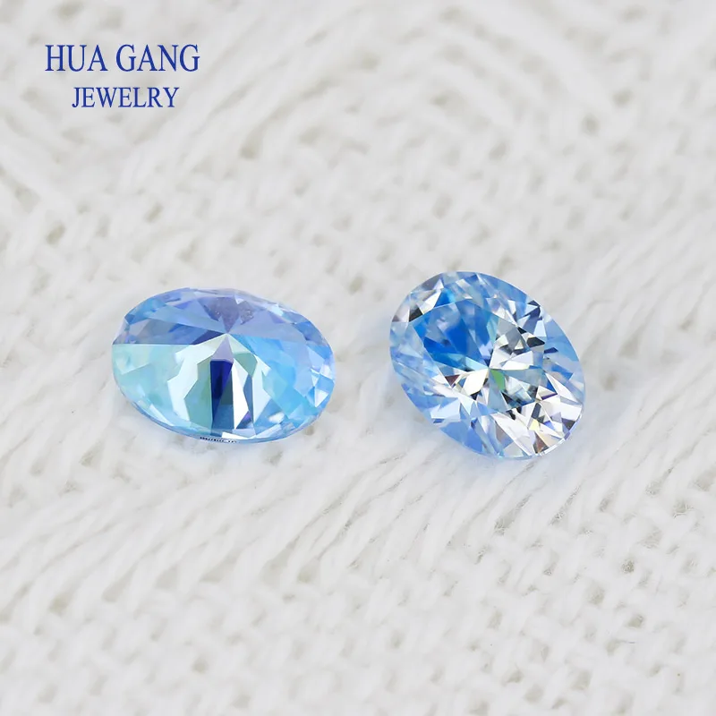 Oval Colored Moissanite stone D Color Pink Green Blue Garnet  Champagne 0.5ct 1.0ct 2.0ct 3.0ct Excellent Cut VVS1 For Jewelry