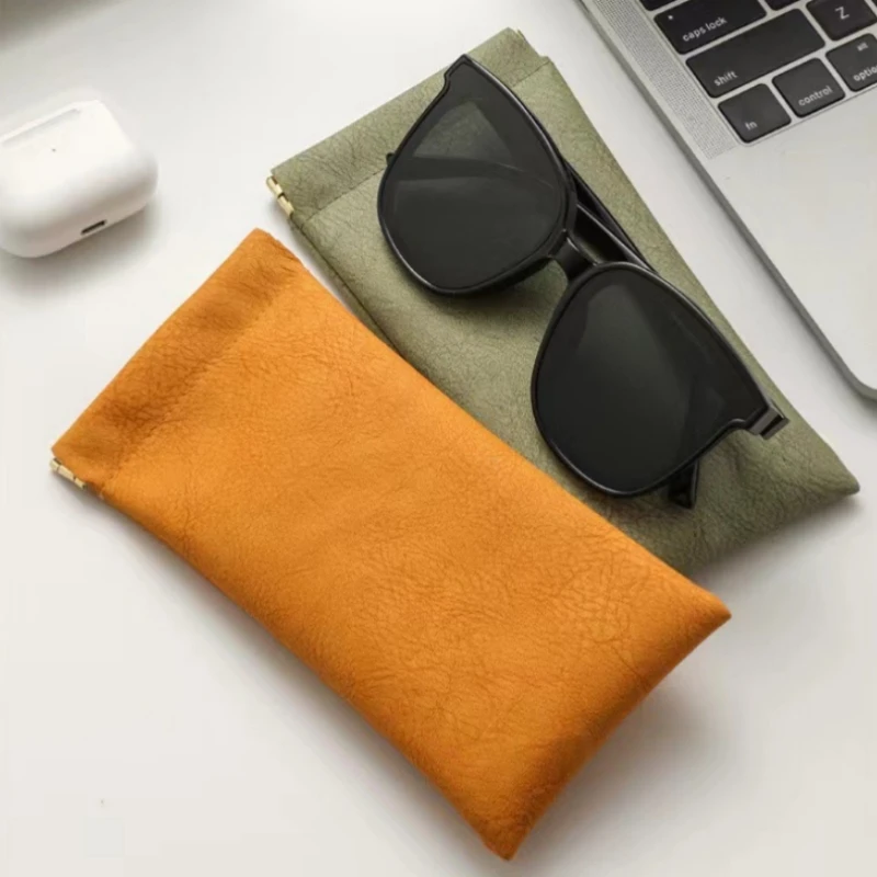 

PU Leather Luxury Glasses Case Fashion Portable Anti Scratch Sunglasses Automatic Closure Storage Bag Case for Glasses Women Men