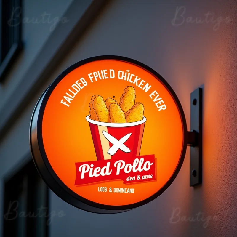 Scatola luminosa a LED rotonda personalizzata per negozi al dettaglio Display da parete per insegne aziendali illuminate su entrambi i lati in acrilico impermeabile