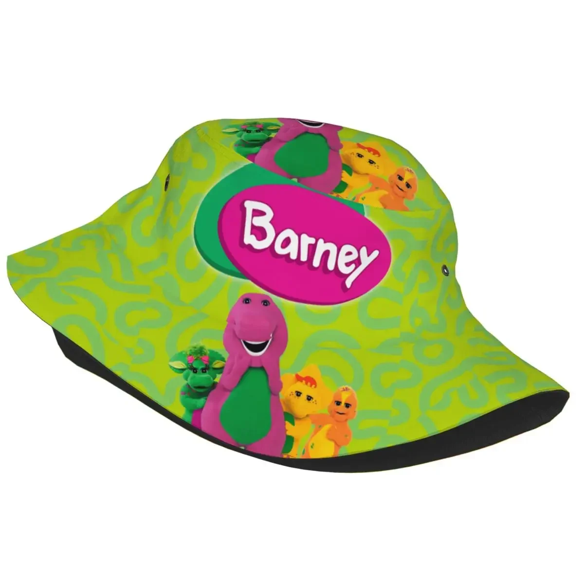 Unisex Bucket Hats Barney Friends Cute Cartoon Spring Headwear Outdoor Fishing Fisherman Caps Dinosaur Dinosaurs Panama Hat