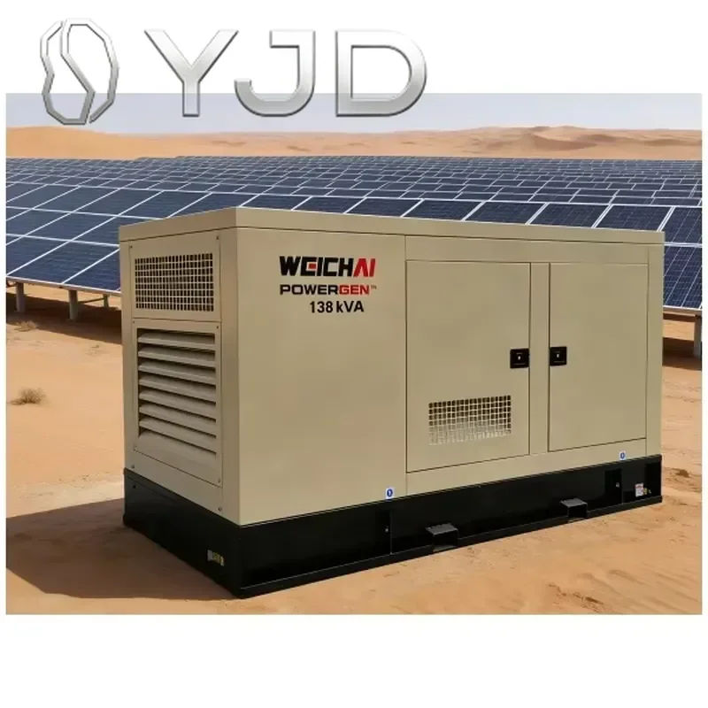 YJD 25 Kw 25 Kva Denyo Silent Type Open Frame Home Standby Diesel Generator Set with Remote Control and ATS 1800 RPM 220V 60Hz