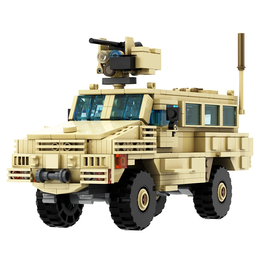 

Gobricks MOC RG-31 Mk.5E Cat.1 MRAP DIY Model Bricks Mine-resistant Ambush Protected Military Vehicle Building Block Toys Gift