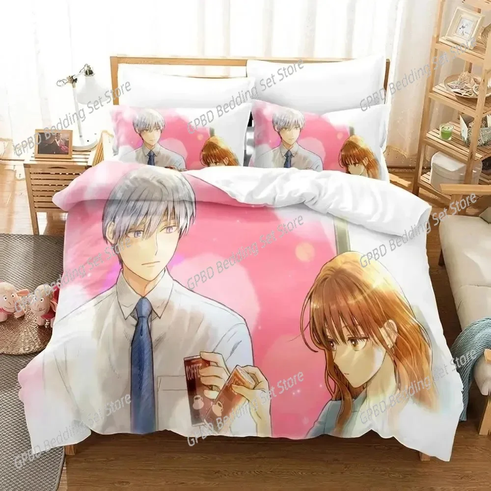 

Anime Ice Guy and His Cool Female Colleague Bedding Set 3D Printed Suitable for Bedroom Duvet Cover Set With Pillowcases Kids