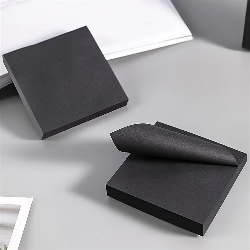 50 Sheets Students Can Tear Off Message Sticky Note Paper Black N Times Paste Stationery Hand Account Sticky Note