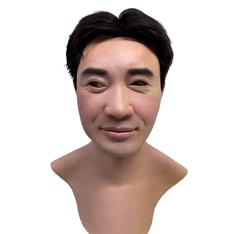 Cross-dressing mask independent station Amazon COS headgear silicone hair wig mask