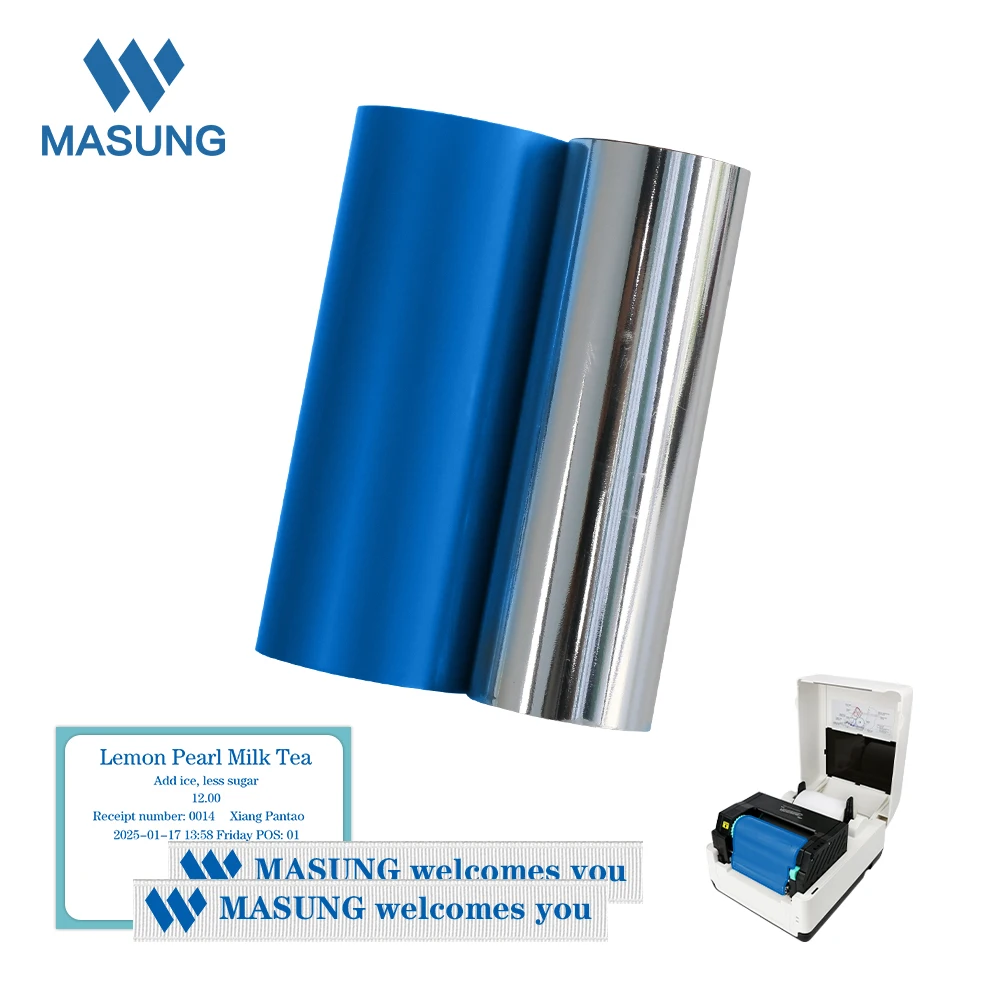 

MASUNG MS 1730 Original Thermal Transfer Carbon Ribbon 110mm x 100m Roll available on factory whole sale price just 7$ per unit