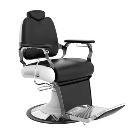 

Vintage men's greasy hair haircut chair The hairdresser's chair can be put down for shaving salon special haircut. Salon furnitu