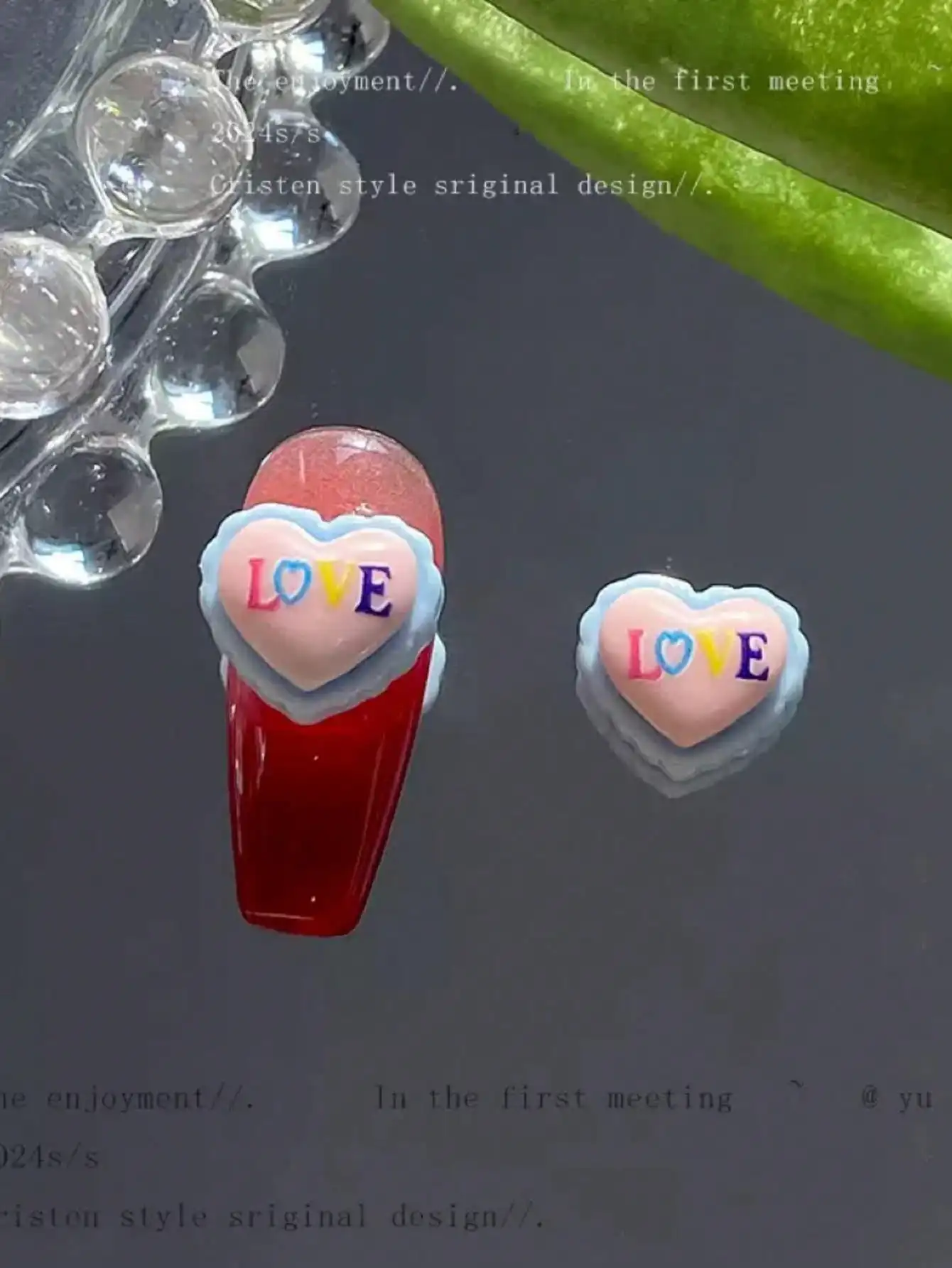 

Random Mixed 50Pcs Kawaii Nail Art Decoration Charms Cute Small Cartoon Capsule Bow Love Heart Note Wings Skull Star Accessories