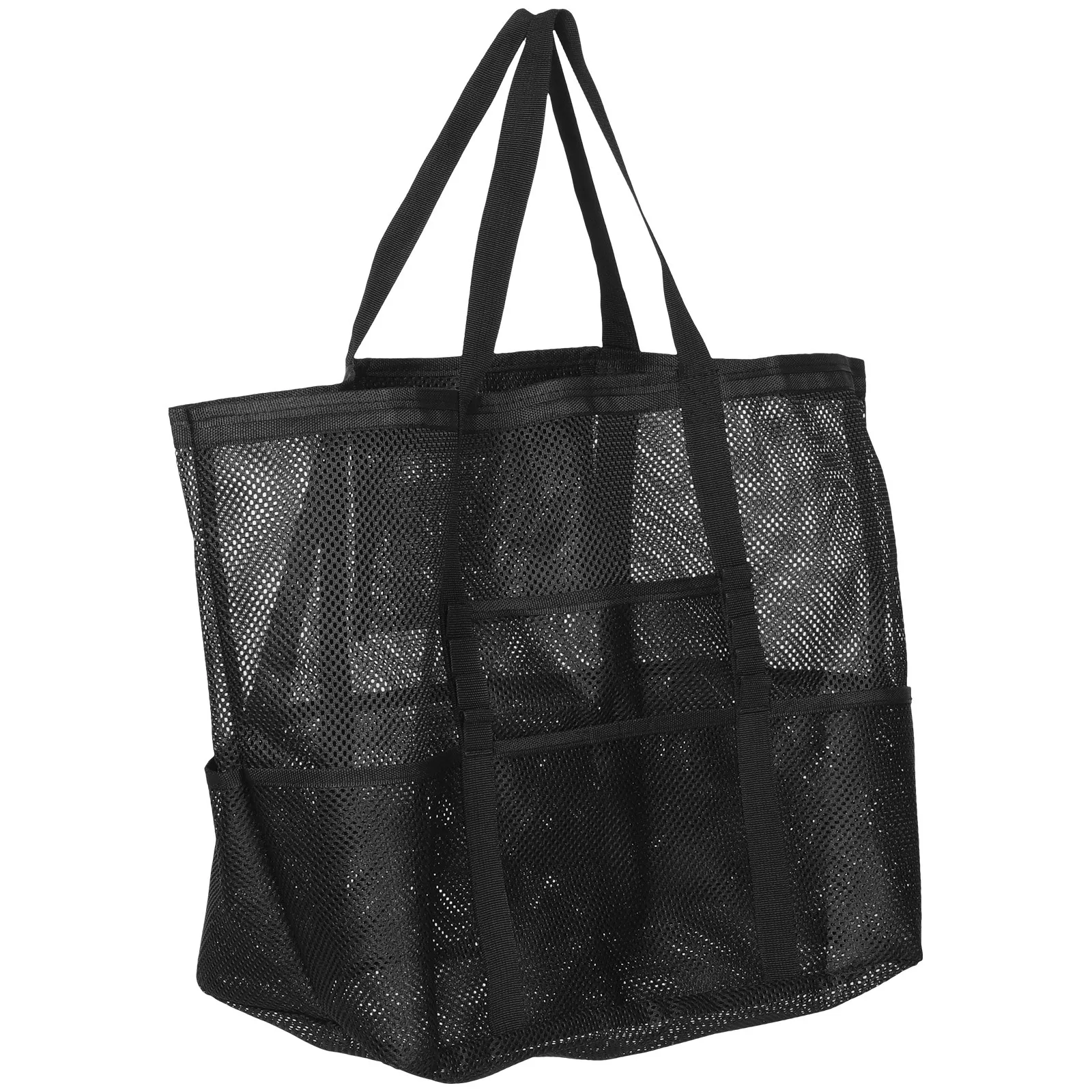 

Mesh Beach Bag Large Women Tote Durable Portable Lightweight Storage Sand Swimming Gear Handle Zipper Pocket Beach Bag