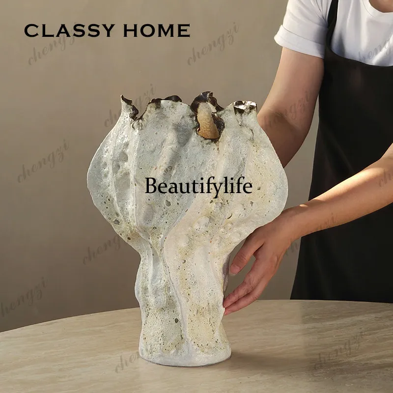 Ceramic original art sculpture hydroponic vase wabi-sabi wind B & B restaurant ornament
