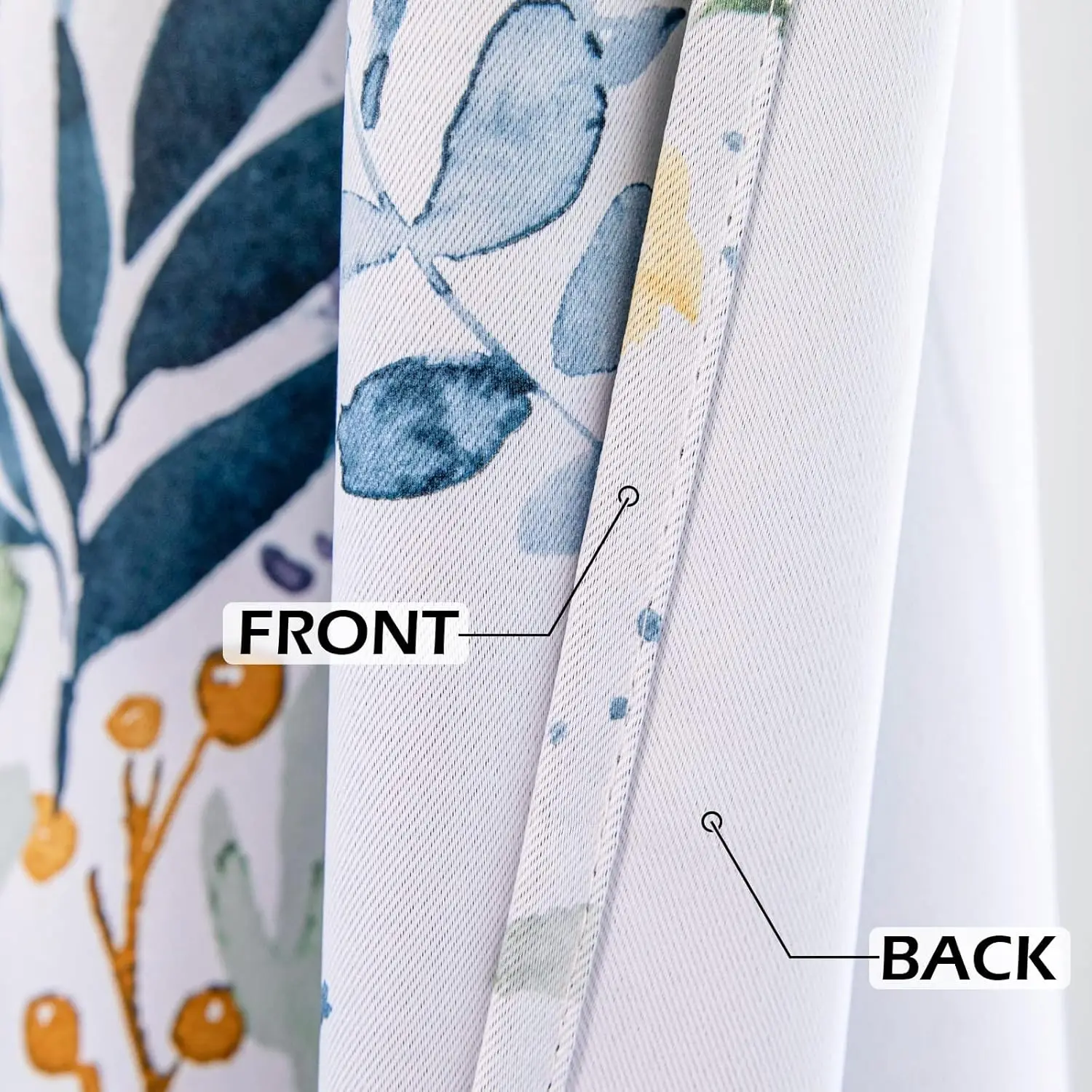Mysky Home-cortinas florales de 102 pulgadas de largo para sala de estar, cortinas de dormitorio, aislamiento térmico, bloqueo de luz, cortinas de ventana para
