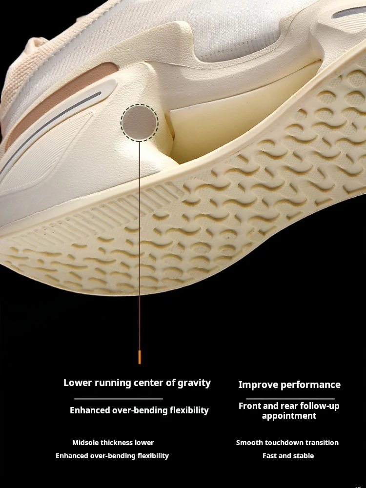 AJHL Bow Sole Cushioning Marathon Running Shoes For Men And Women Fly Woven Carbon Board Sports Shoes, Breathable Running Shoes