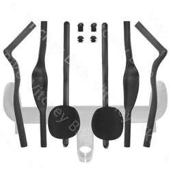 VItchey No logo road fixed gear bike triathlon time trial carbon fiber bike extended tt aero handlebar rest handlebar