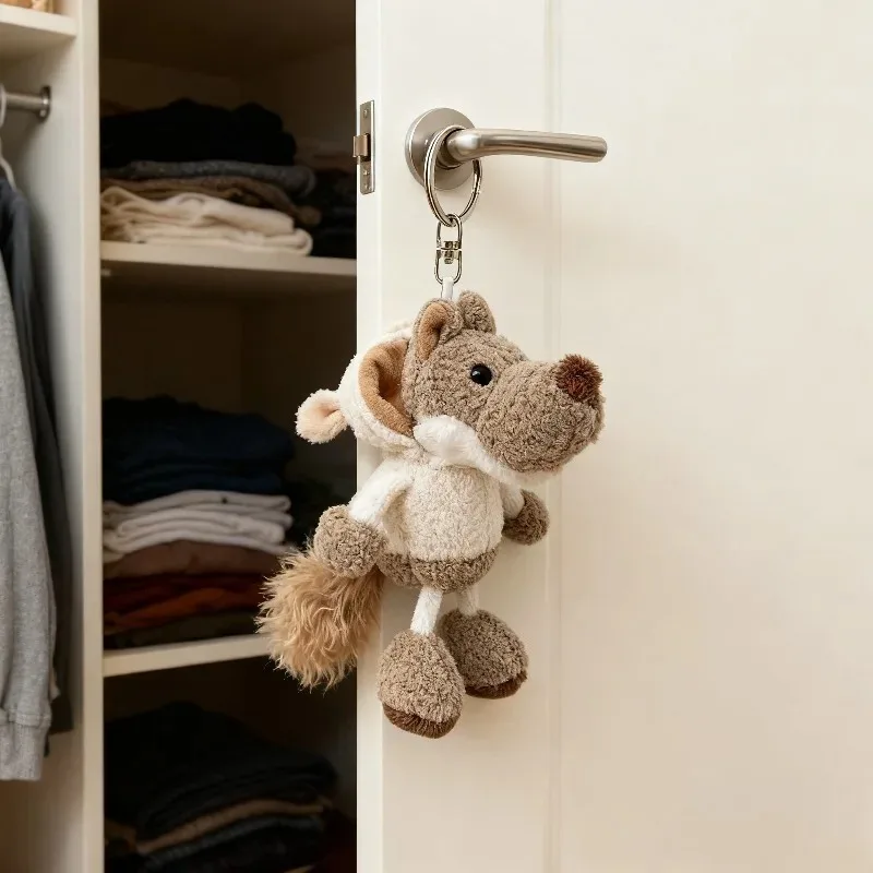 1–5 Stück Plüsch-Schlüsselanhänger, Spielzeug, Cartoon-Plüschpuppe, Mini-Schlüsselanhänger, Anhänger für Rucksack, Urlaubsgeschenke, Weihnachtsdekorationen