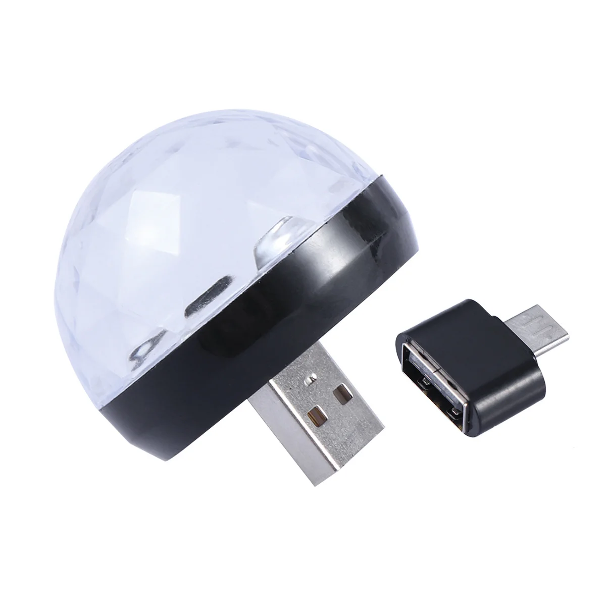 USB صغير صوت الاستشعار ديسكو الكرة ضوء أسود LED المرحلة Dj كاريوكي أضواء المحمولة USB بالطاقة للمنزل نادي بار الحفلات #5