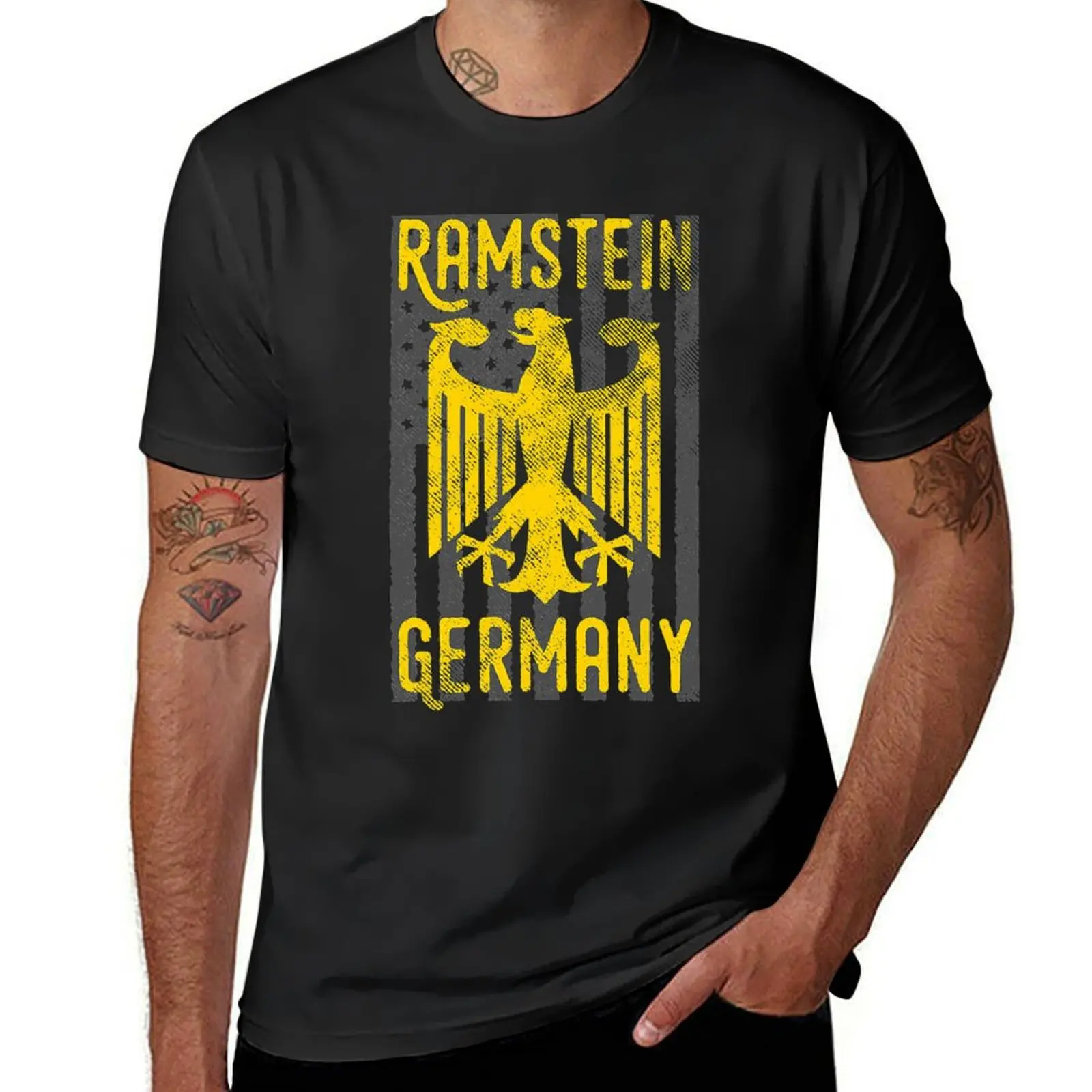 

German Military Base Eagle T-Shirt quick drying Aesthetic clothing fitted t shirts for men
