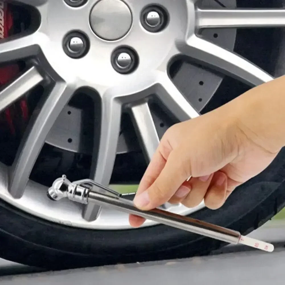 Medidor de prueba de presión de neumáticos Universal, pluma medidora de presión de neumáticos de coche y motocicleta, herramienta de prueba de bicicleta eléctrica de 5-50 PSI