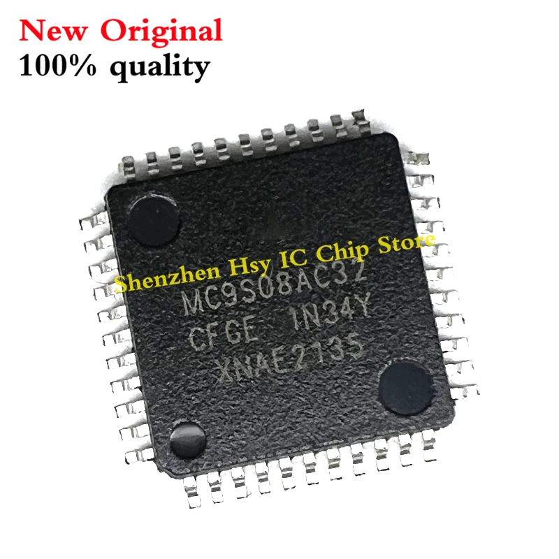 (1piece)100% New MC9S08AC32CFGE MC9S08AC32 QFP-44
