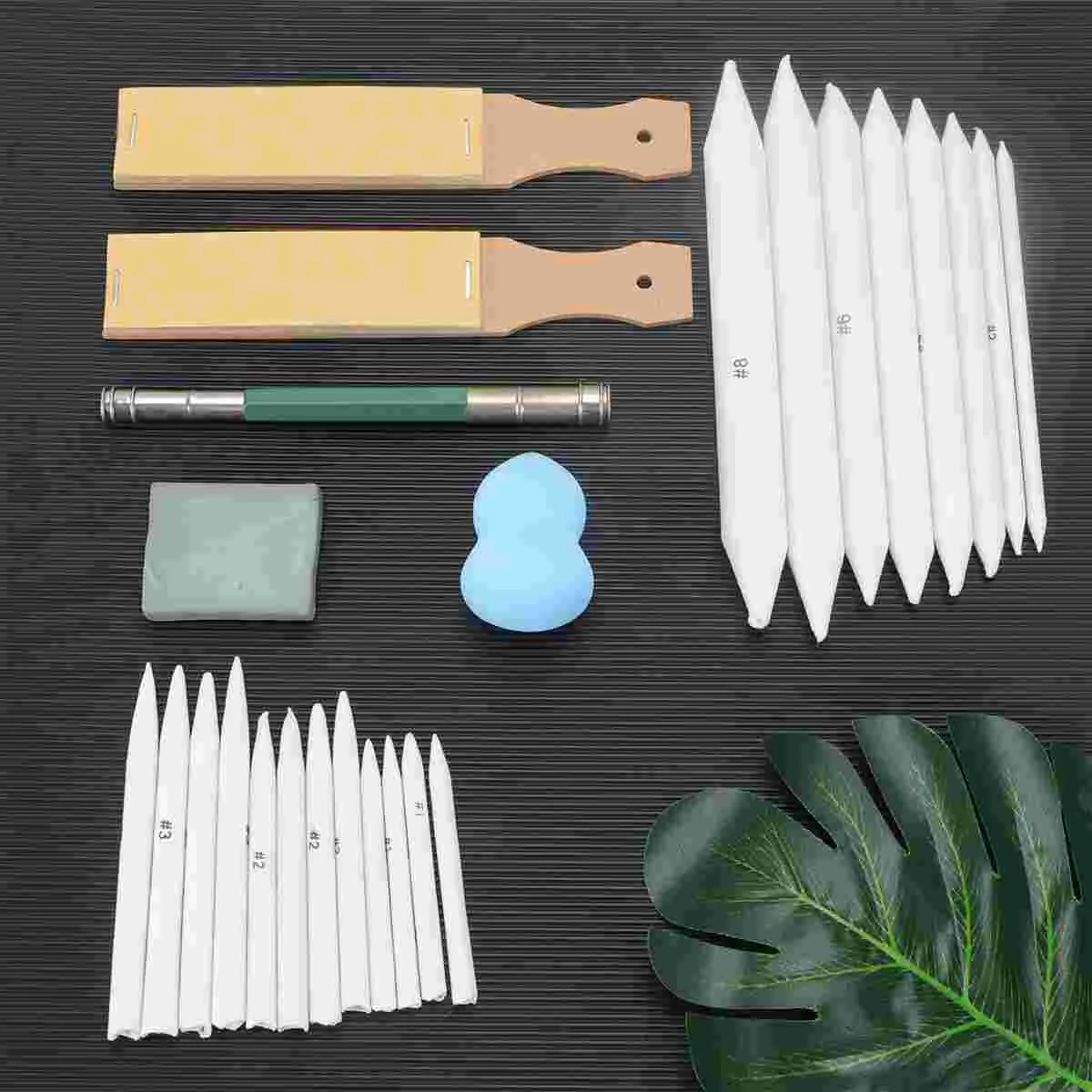 25 PCS/Set Tree Stump Blending Pencil Bulk Erasers Extender Charcoal Erasable Sandpaper