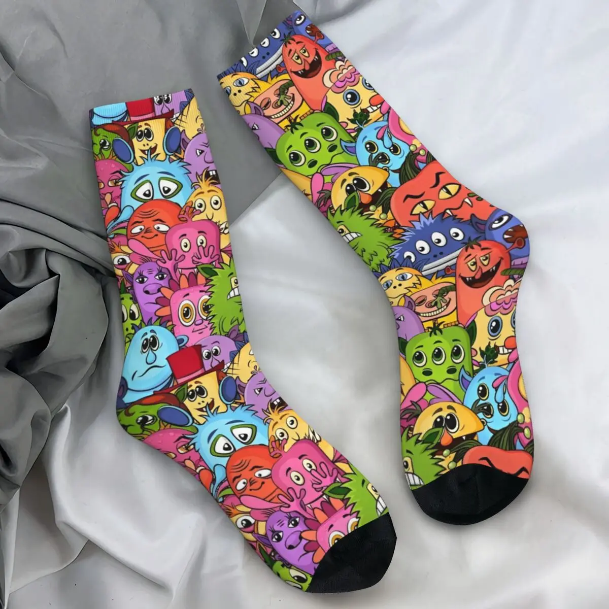 Fancy Monsters Socks Autumn Stockings Harajuku Men's Breathable Socks Graphic Outdoor Sports Anti Slip Socks