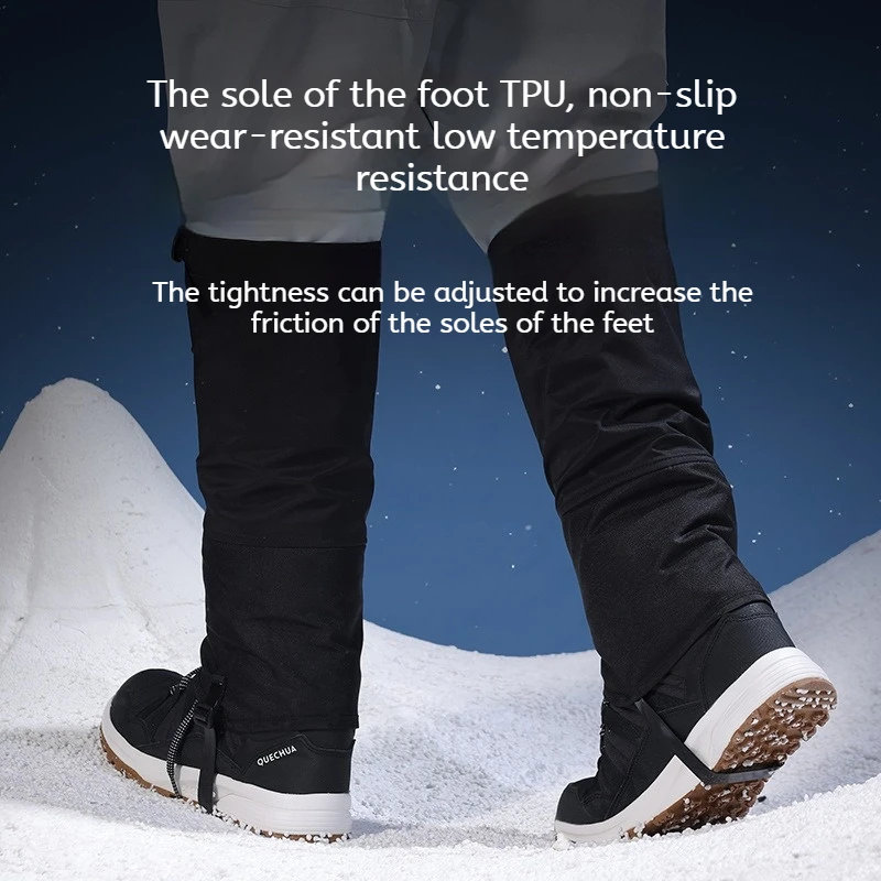 Hiking Skiing Leggings Female Male Knee Heater Waterproof Thickened Leg Warmer Leggings Outdoor Winter Shoes Protective Cover