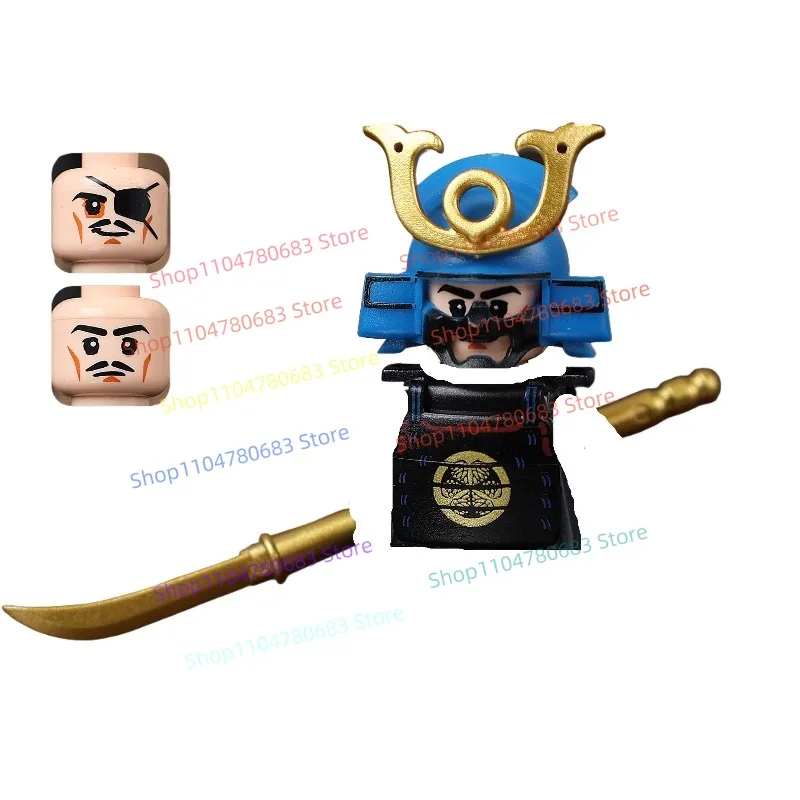 Moc blocos de construção samurai cavalaria mini modelo montagem armadura acessórios ornamentos das crianças hobby brinquedos colecionáveis presentes