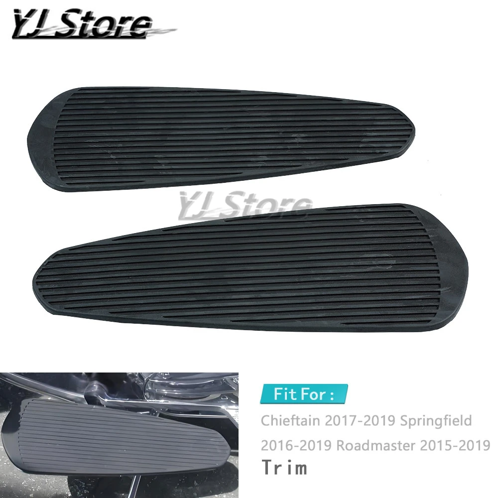 Fit For Indian Chieftain 2017-2019 Springfield 2016-2019 Roadmaster 2015-2019 Black Rubber Rider Footboard Footrest Foot Peg Pad