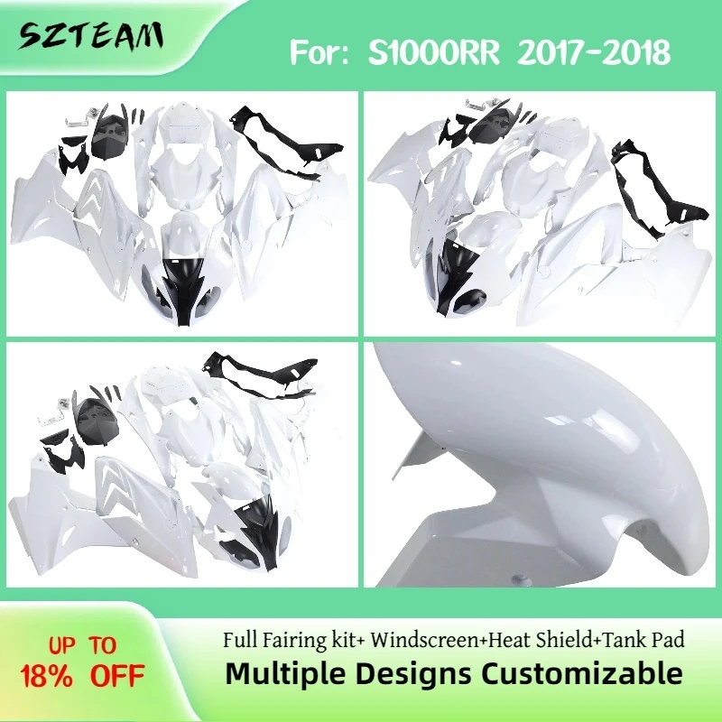 

White Fairing Kit for BMW S1000RR 2017 2018 OEM Style Injection Molded Motorcycle Body Cover Fairings S1000 RR 17 18 PRO-2