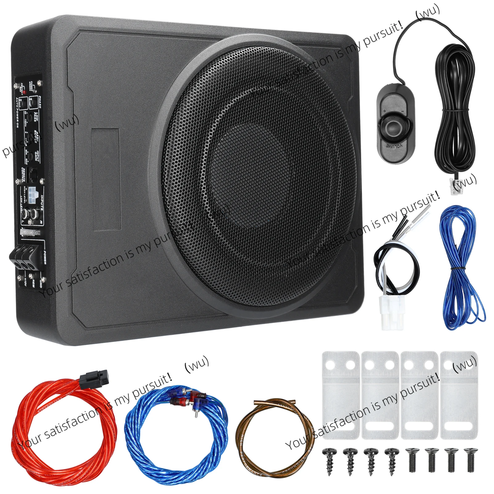 

800 Вт Автомобильный бас-бокс Аудио Underseat Активный усиленный сабвуфер Bass Тонкий усилитель Bass Высокомощный динамик для автомобиля 12 В Грузовик Лодка