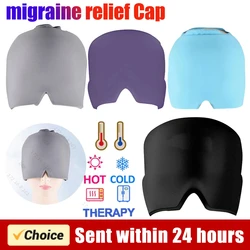 Gel Ice Headache Migraine Relief Hat Cold Compress Therapy Cap Ice Head Wrap Pack Eye Mask For Pressure Relieve Pain Ice Hat