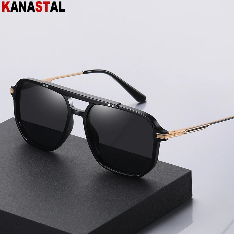 Men's Polarized Sunglasses UV400 TR Metal Colorful Square Eyeglasses Frames Beach Outdoors Driving Travel Women Visor Eyewear