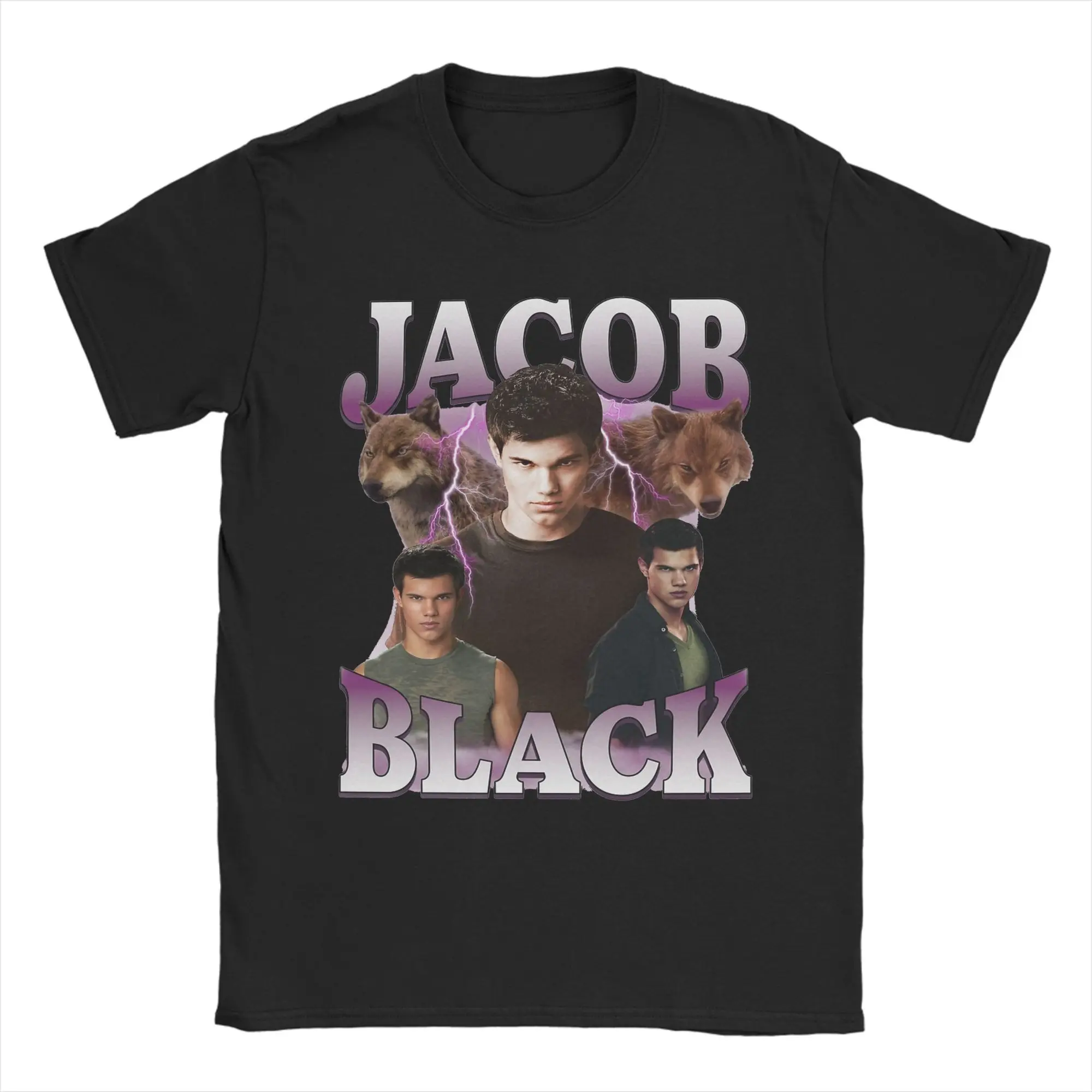 الشفق جاكوب الأسود البرق تي شيرت الرجال النساء القطن موضة تي شيرت طاقم الرقبة تيز ملابس قصيرة الأكمام الأصلي