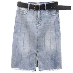 Py1016 2020 spring summer autumn new women fashion casual sexy Skirt woman female OL denim skirt Big size jean skirts