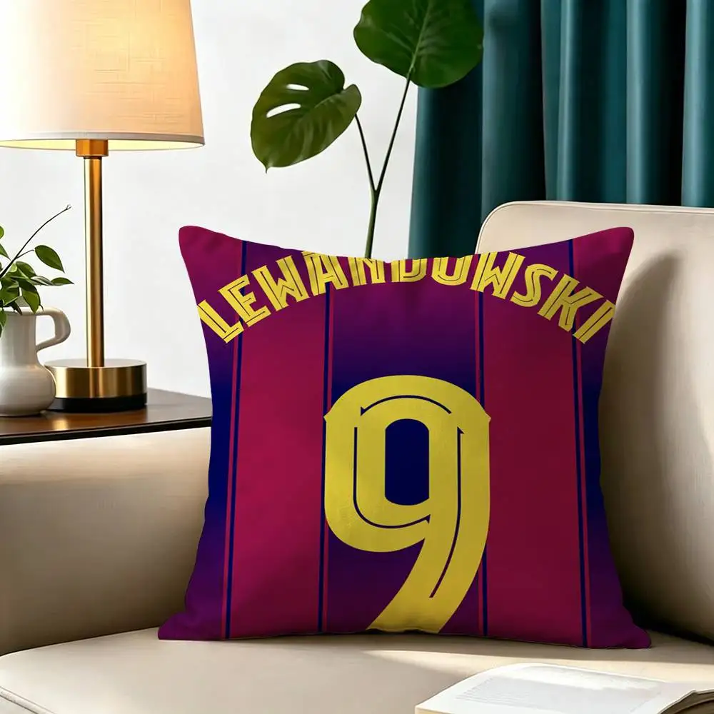 Football R-Robert Lewandowski  Pillow Case Square Double-Sided Sofa Cushion Cover Bedroom Bedside Pillow