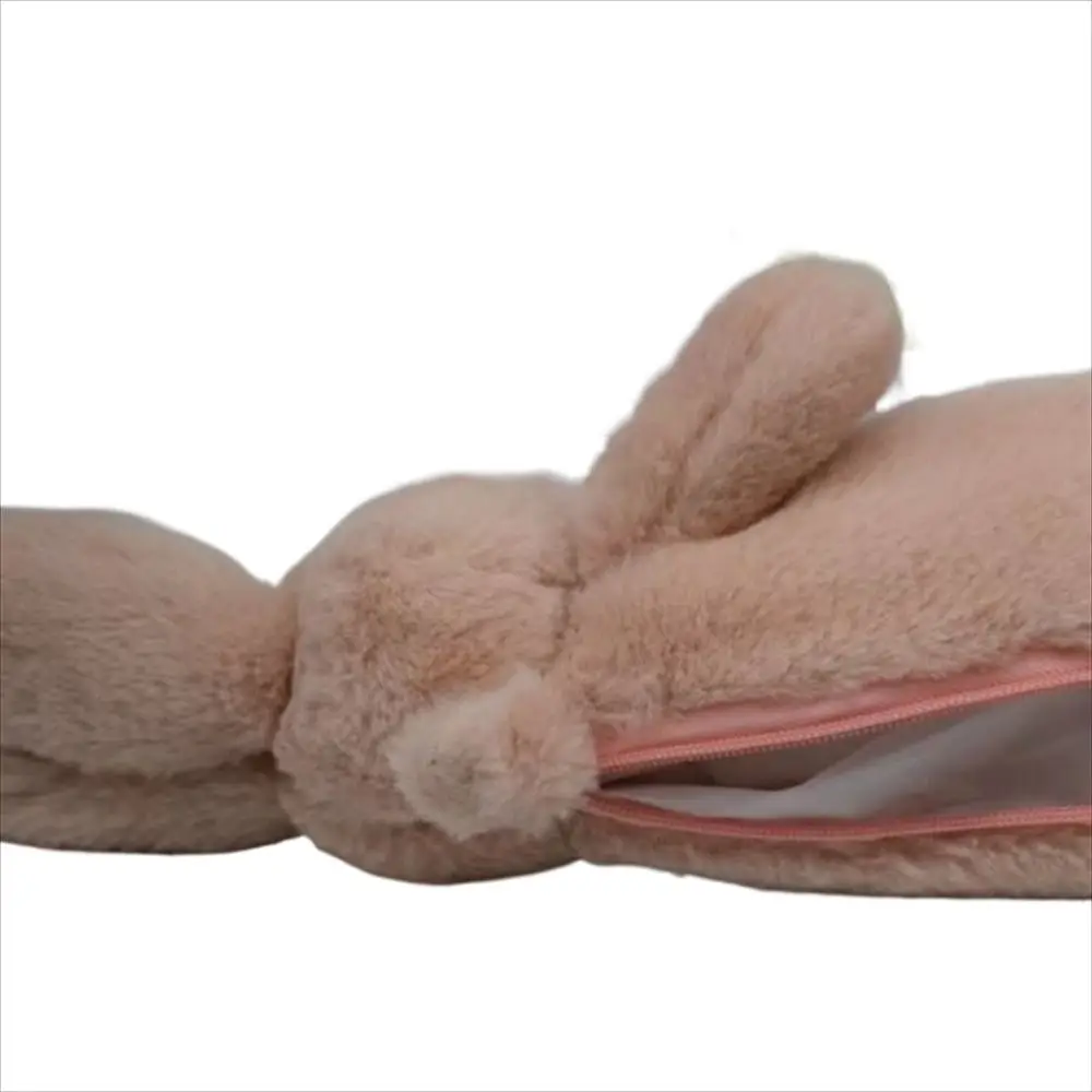 Imagem -05 - Soft-touch Plush Estojo Animal Lápis Bolsa de Papelaria de Forma de Coelho Bolsa de Desenhos Animados Kawaii Caixa de Lápis