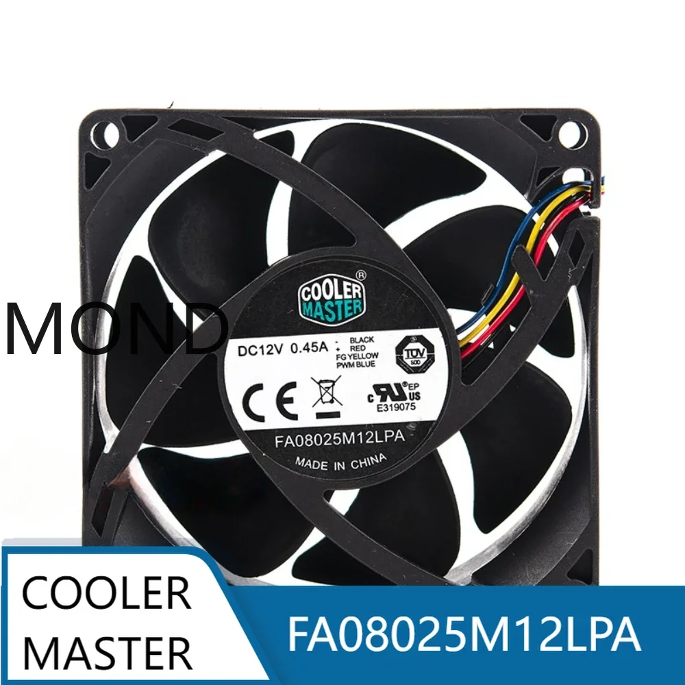 

FA08025M12LPA COOLER MASTER Server Fan High Air Comptuter Chassis CPU Power Supply Inverter Cooling Fan PWM 12V 0.45A 8025 80MM