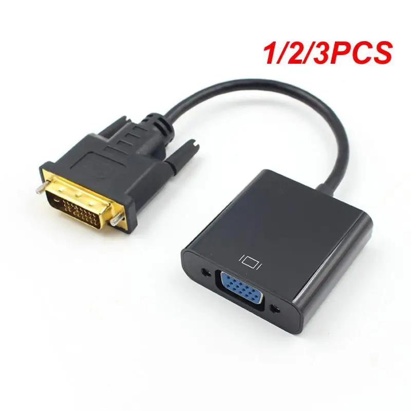 1/2/3PCS DVI Male to VGA Female Adapter Full 1080P DVI to VGA Adapter 25Pin to 15Pin Cable Converter for PC Computer Monitor