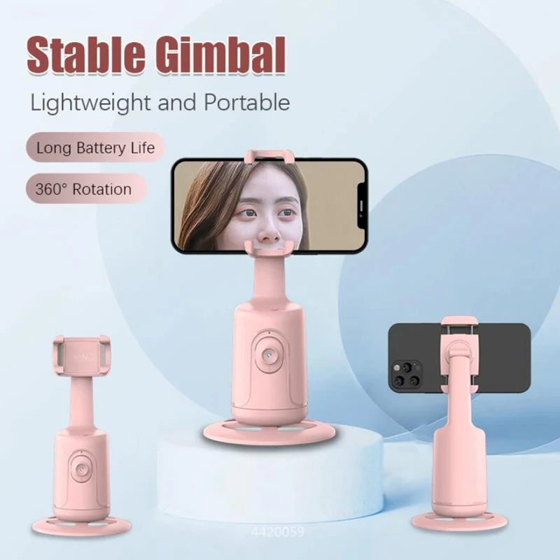 

New Auto Face Tracking Gimbal Stabilizer Phone Tripod 360 Rotation Live Smart AI Follow-Up Photo Vlog Video Recorder