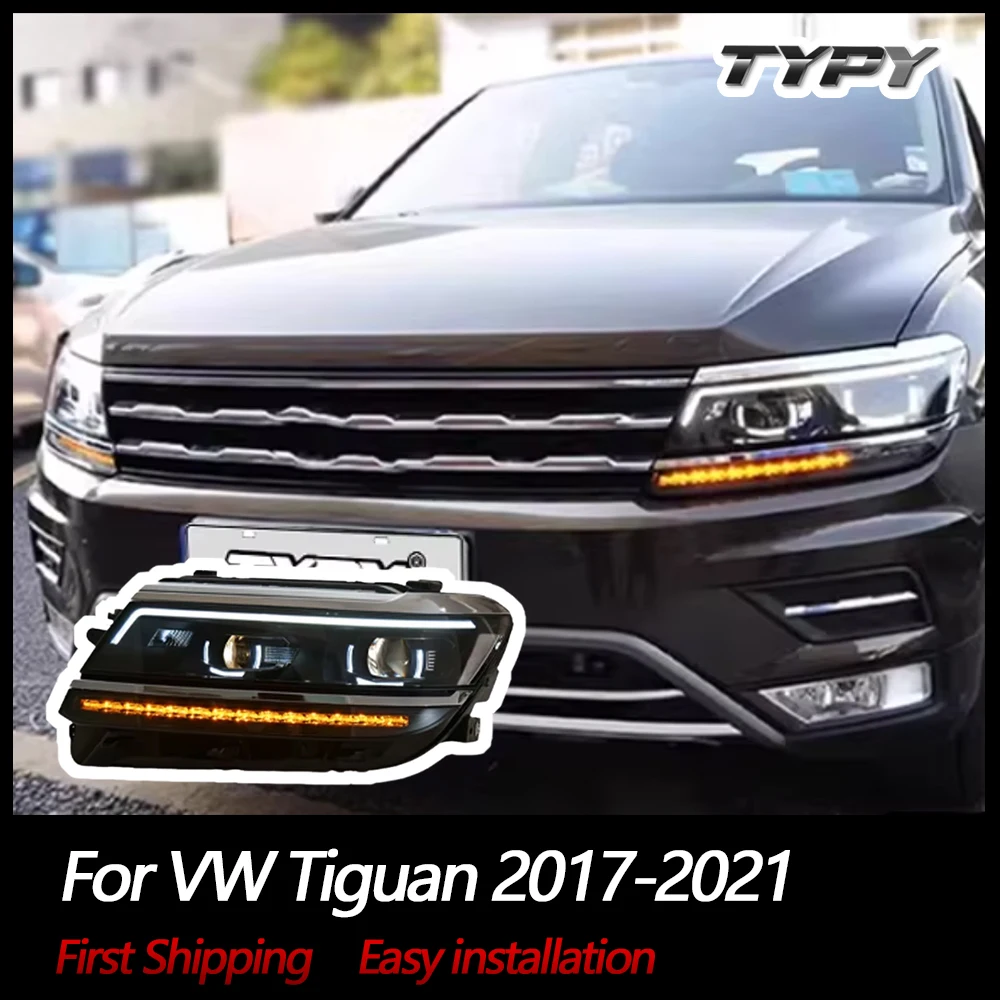 

TYPY Car Lights For VW Tiguan Headlight 2017-2021 LED Projetor head Lamp Daytime Running Light Automotive Accessories