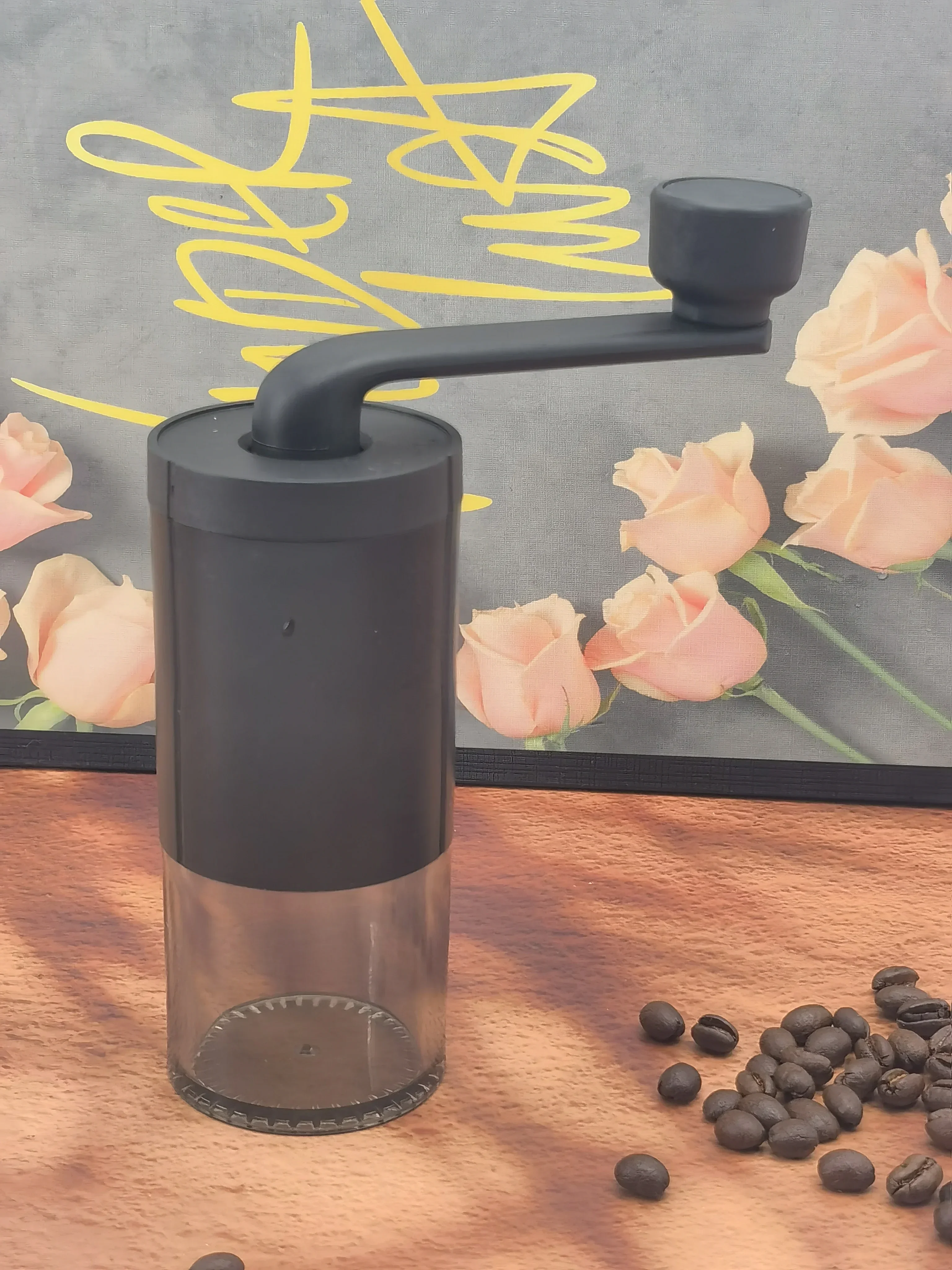 Adjustable Powder Thickness Ceramics Conical Burr  plastic body Handmade Coffee Manual Hand Coffee Bean Grinder machine