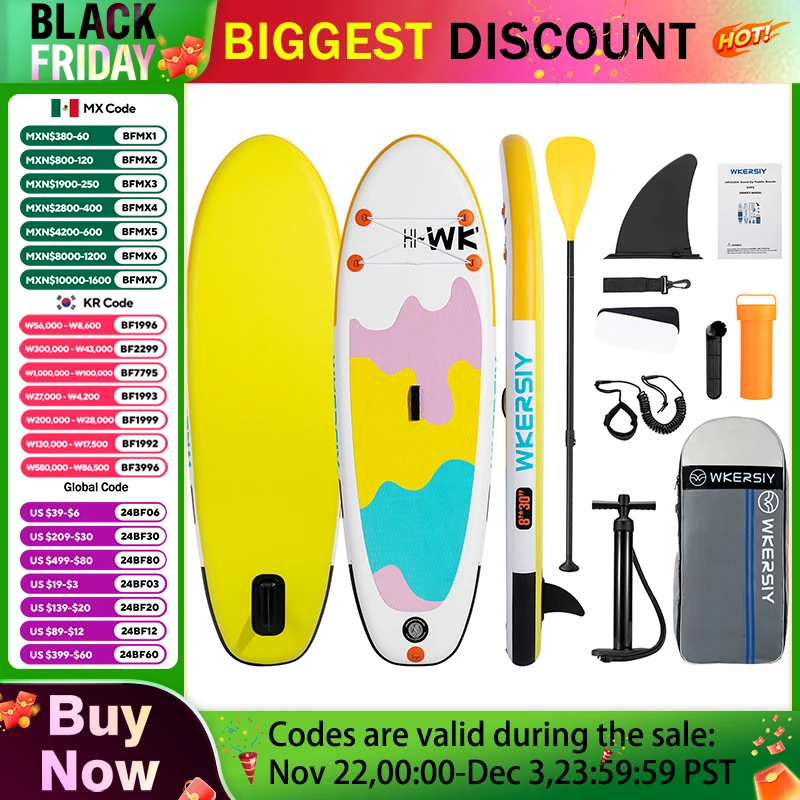 Teenagers Waterproof  Extra Wide Inflatable Paddle Board 244*76*15cm Standing Style Aquatic Fishing With Accessories SUP12-15SPI