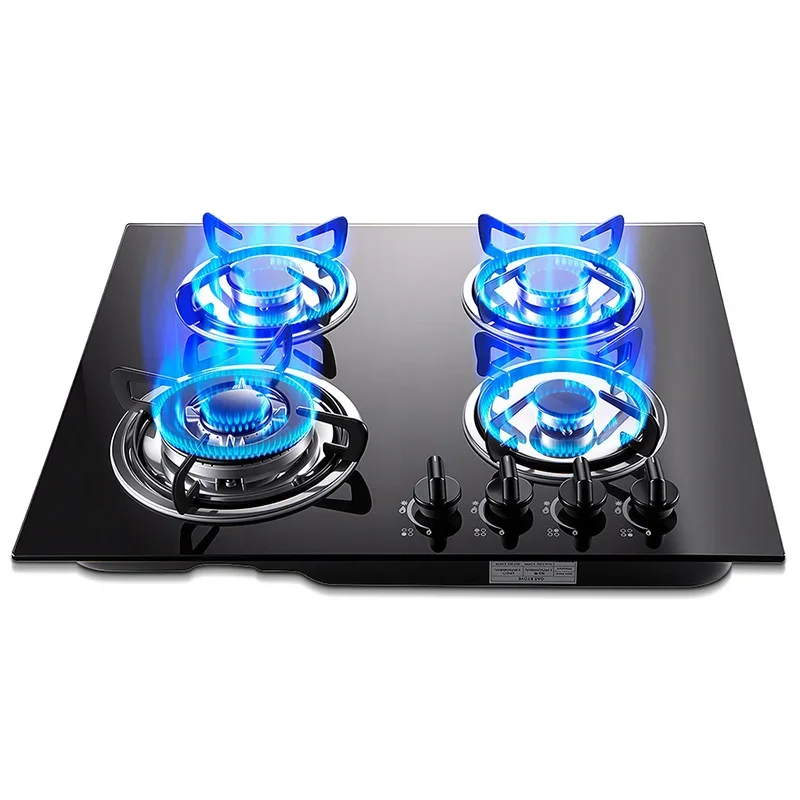 4-Burner Built-In Gas Stove with Independent Flame Control—For Home Use or RV Conversion—Natural Gas Stove R.8074