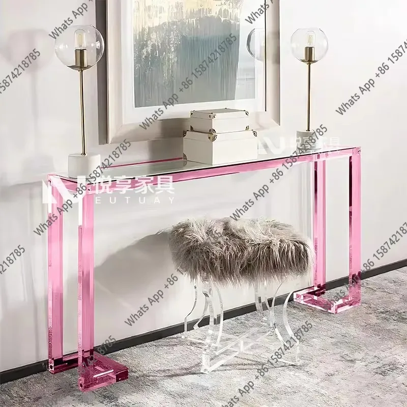X5 Acrylic Entrance Table Against The Wall Entry Entrance End View Table Decoration Designer Style Fashion