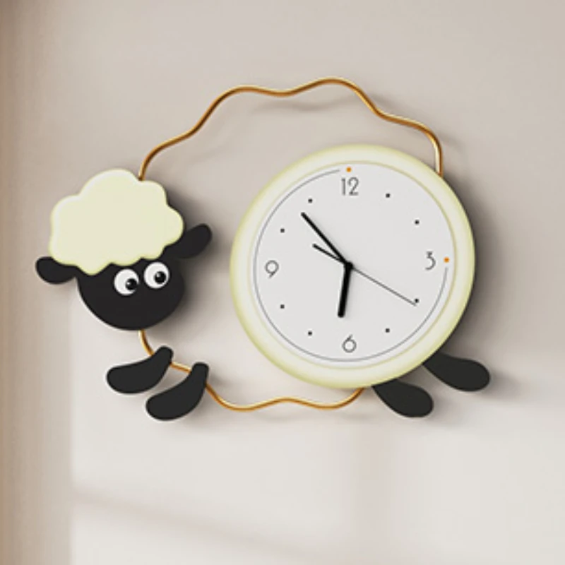 

Luxury Sheep Wall Clock Living Room Art Mural Digital Creative Modern Wall Clock Unusual Horloge Murale Home Design Decoration