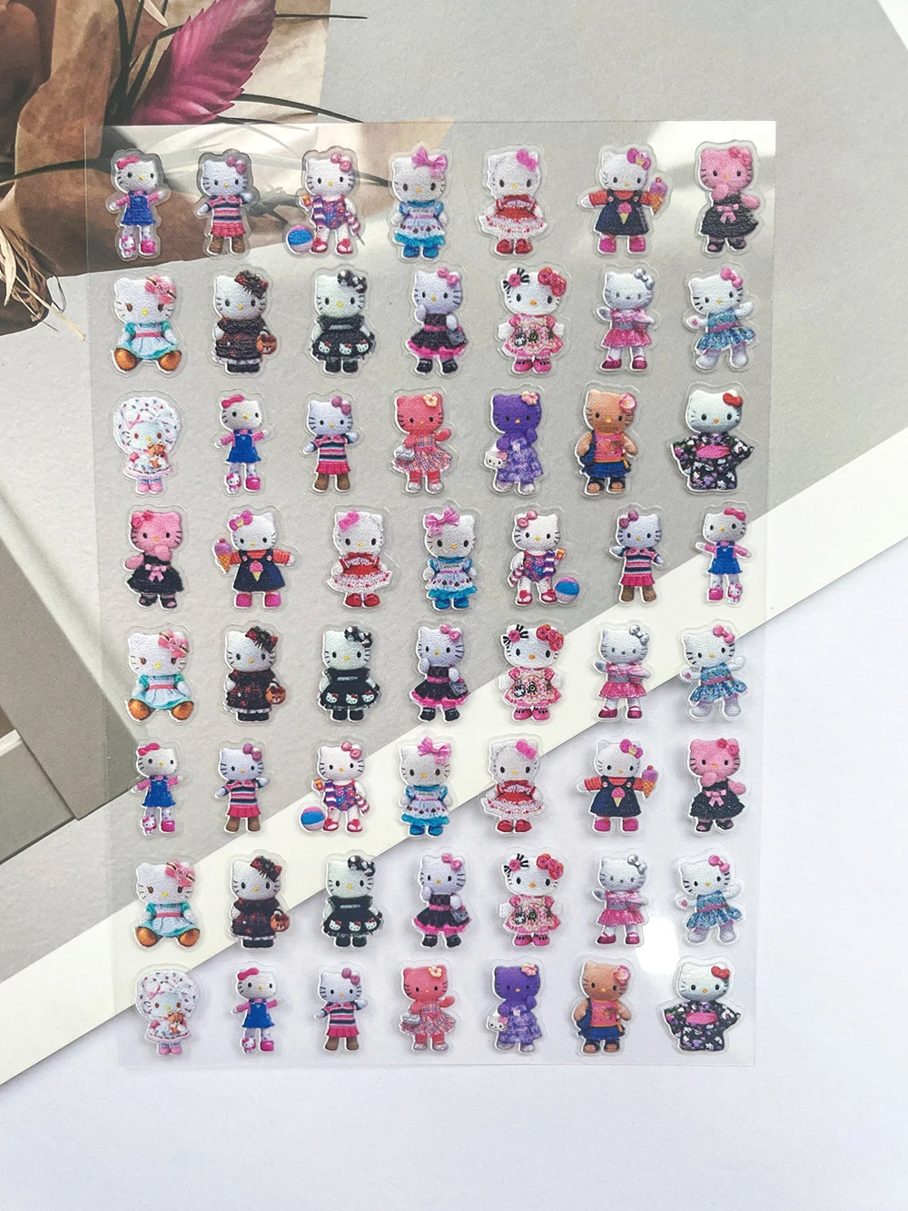 Mini Cute Sanrio Hellokitty Luggage Tags Stickers Nail Art Suitcase Scrapbook Handbook Mobile Phone Shell Waterproof Stickers