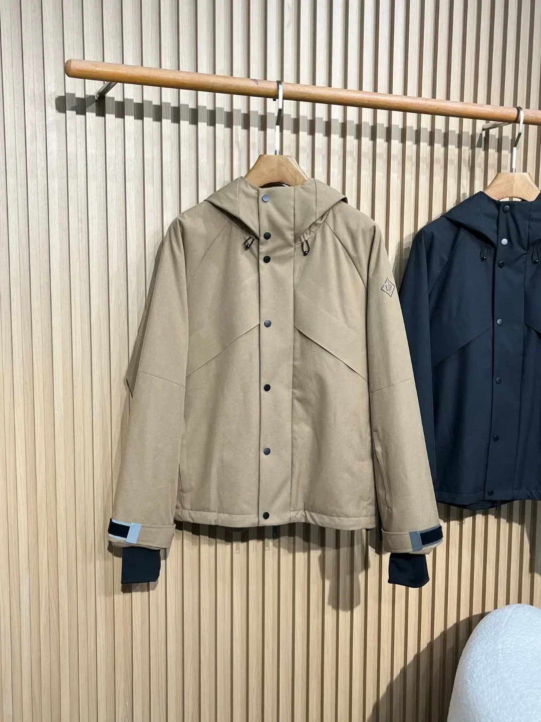 Giacca da sci con giacca da sci con cappuccio in cotone per esterni in tessuto impermeabile per vento vecchio denaro LP italiano