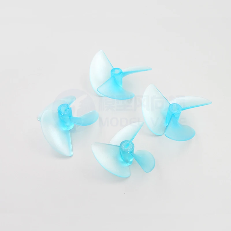 RC Boat 3-Blade PC Transparent Paddle Propeller Thread Pitch P40*D47/52/55/57mm Central Aperture 4.8/4mm(With Copper Sleeve)