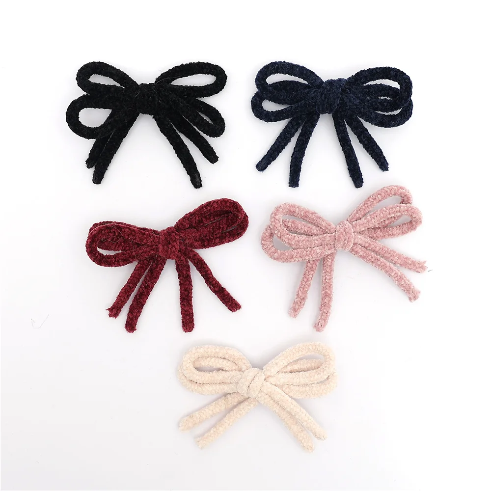 Chenille tape Hair Bows Cute Hairpins Girls duckbilled  Hair Clips Barrettes  Clip Kids Headwear Fashion Hair Accessores band