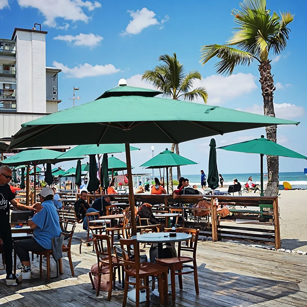 

Waterproof Outdoor Aluminum Frame Patio Sun Umbrella Polyester Parasols for Park Hospital Warehouse Restaurant Outdoor Furniture