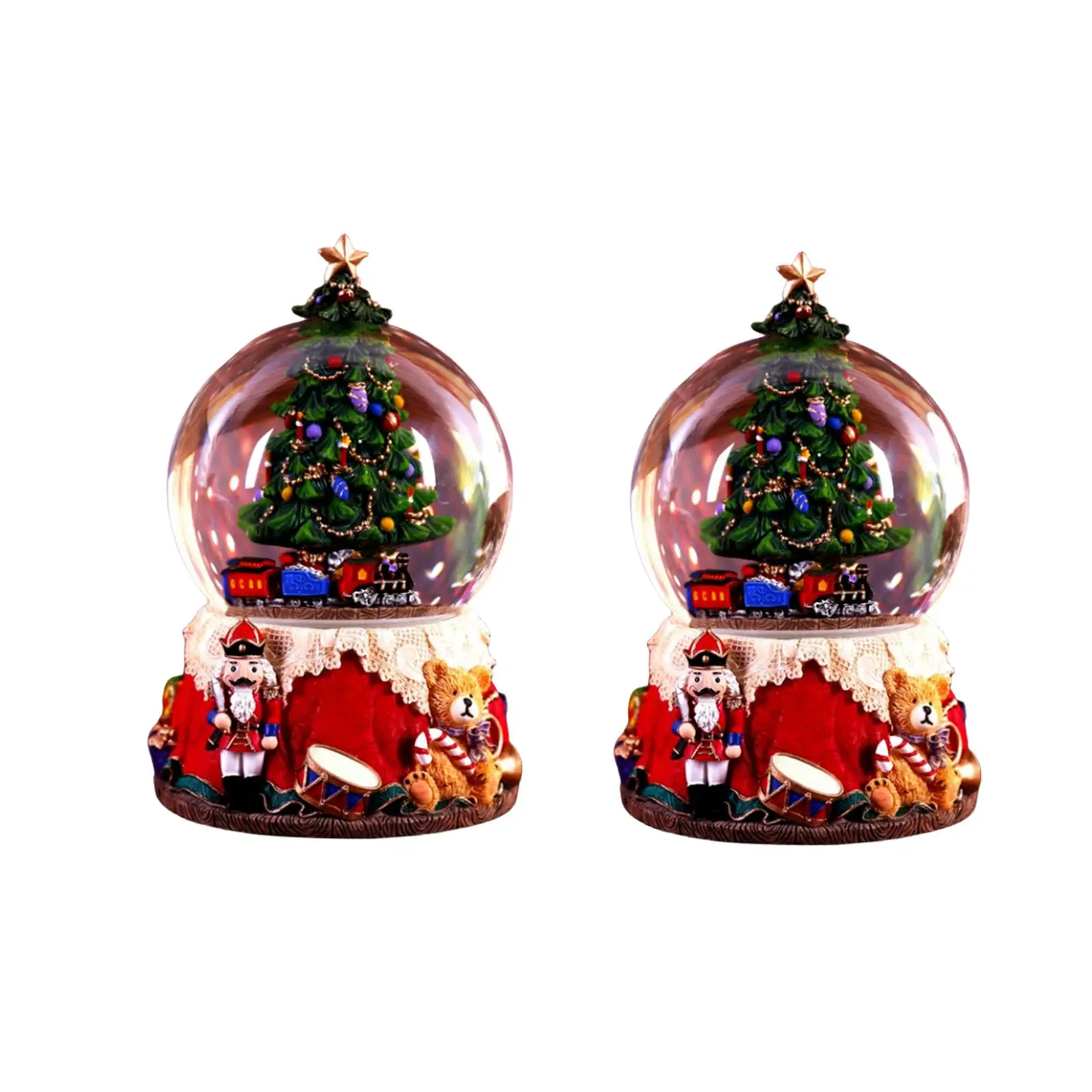 

Christmas Music Box Rotating with LED Light Toy Christmas Scene Decor Xmas Musical Box for Holiday Home Indoor Festival Desktop